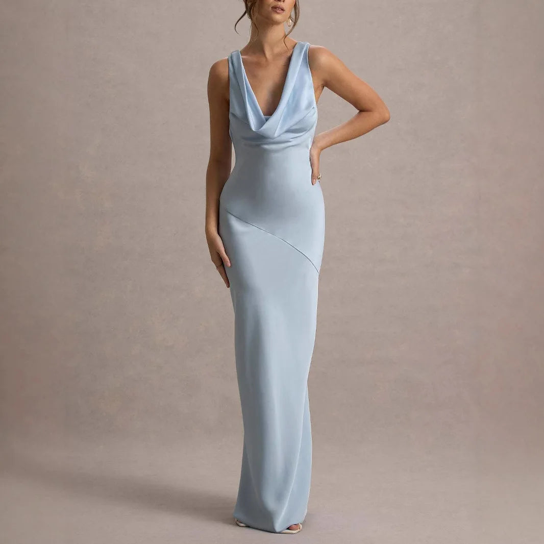 Summer Sling Maxi Dress Women 2025 Fashion Slim Sleeveless Backless Party Long Dresses Elegant Vestidos