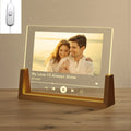 Personalized Photo Music Night Light Custom Portrait Acrylic Lamp with Song Romantic Anniversary Wedding Couples Birthday Gift