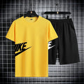 2026 New Fashion Casual Trend Men's Sportswear Set - Short-sleeved T-shirt and Summer Outdoor Sports Shorts Set, Running Set, Tw