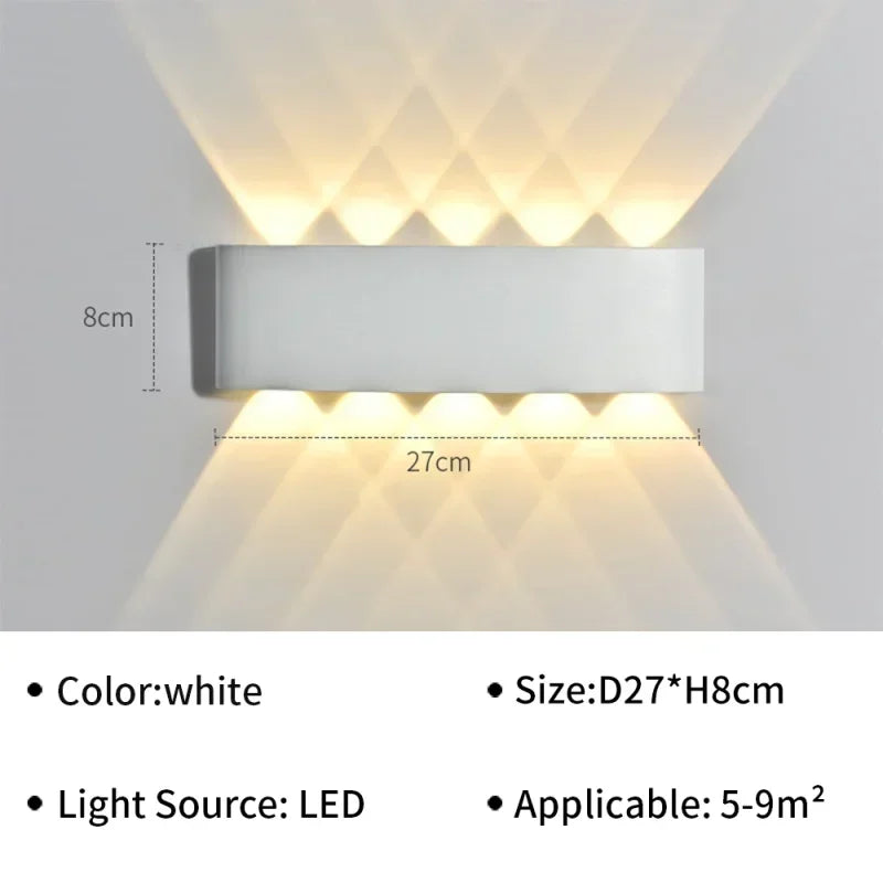 DAMIASMIL Modern IP65 Waterproof Wall Lamp Outdoor LED Wall Lights for Garden Sconce Living Room Background Spotlight Decor