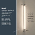 Modern Waterproof Outdoor Long Strip LED Wall Light IP65 Wrought Iron Wall Light Garden Porch Wall Light 110V 220V Lighting