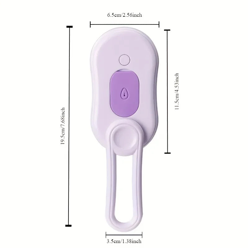 3-in-1 Steam Pet Brush - USB Rechargeable, Foldable Cat & Dog Grooming Tool with Silicone Bristles