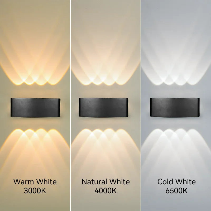 LED Wall Lamp AC110-265 IP65 Outdoor Waterproof Aluminum Wall Light Up Down luminous lighting Indoor  Stair Garden Sconce Light
