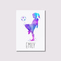 Personalized Soccer Poster Custom Name Soccer Gifts Football Poster Room Decor Personalized Gift For Kids Soccer Wall Art