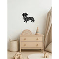 Charming Dachshund Metal Wall Art - Durable Rust-Resistant Decor for Outdoor Spaces & Home Sweet Home