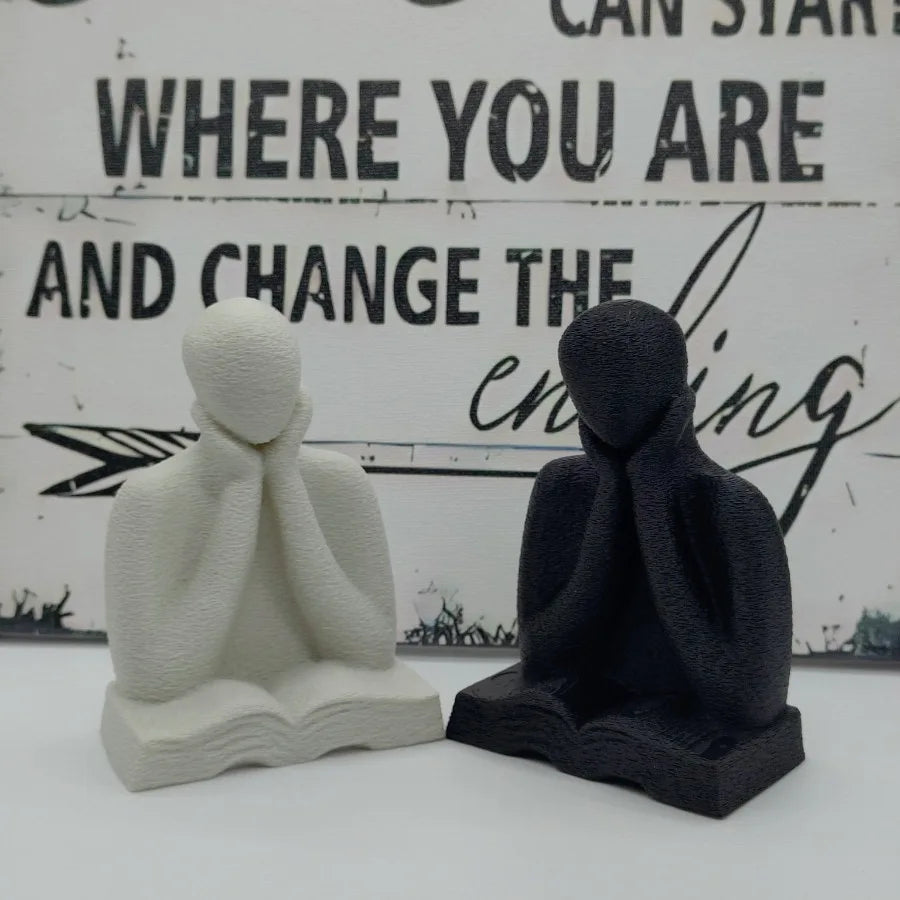 An Abstract Figure Ornament, A 3D-printed Thinking Figure Statue, A Desktop Decoration for Readers, and A Graduation Season Gift