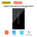 Tuya ZigBee Curtain Roller Shutter Switch With Additional Light Smart Life App Remote Contro Work With Home Assistant Alexa