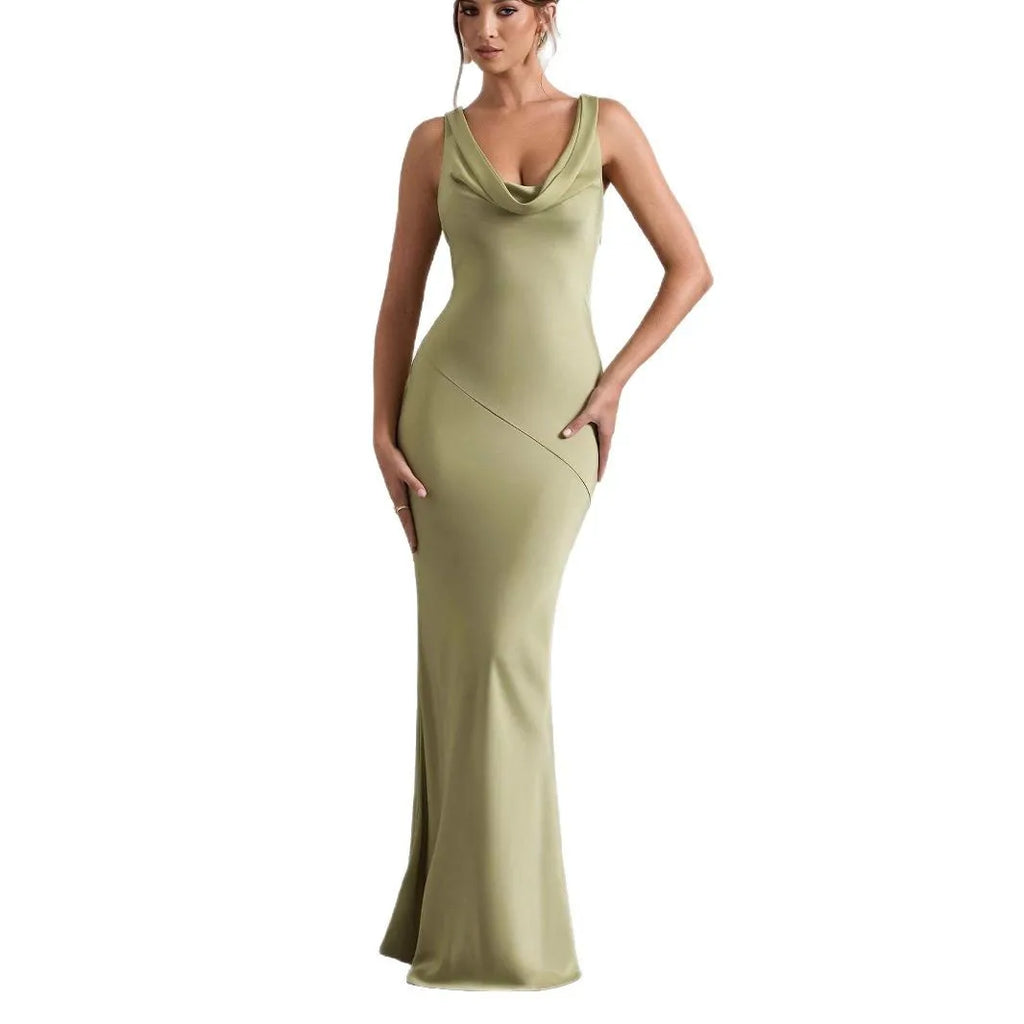 Summer Sling Maxi Dress Women 2025 Fashion Slim Sleeveless Backless Party Long Dresses Elegant Vestidos