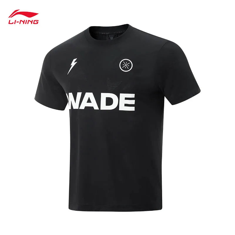 LI-NING Wade Series Men's Moisture wicking AT DRY Antibacterial Short sleeved T-shirt ATSV015