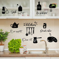 Food tableware English kitchen creative detachable PVC wall stickers decorate and beautify the room living room stickers