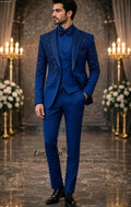 Handmade Ornament Stone Tuxedos Men Suit Customized 3 Pieces Sets Groom Male Blazers Wedding Slim Party Man Clothes ropa hombre