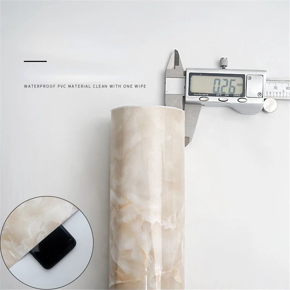 Pvc Marble Kitchen Oil-Proof Film Stove Waterproof Self-Adhesive Wallpaper Countertop Cabinet Renovation Tile Wall Stickers