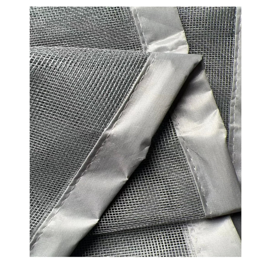 Grey Summer Magnetic Screen Door No-Drill Fiberglass Mesh Mosquito-Proof Breathable Decorative Home Screen Door Curtain