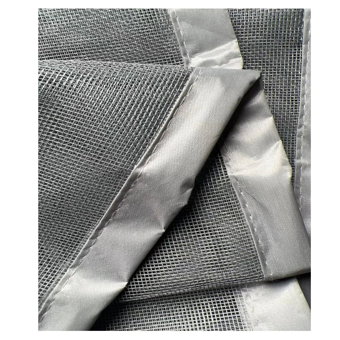 Grey Summer Magnetic Screen Door No-Drill Fiberglass Mesh Mosquito-Proof Breathable Decorative Home Screen Door Curtain