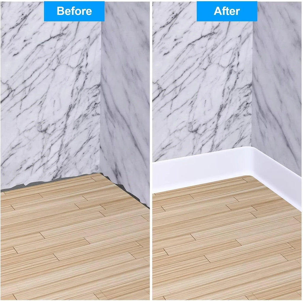1PC 1/2/3/5/6M Self-adhesive Rubber Skirting Board Waterproof Wall Sticker Edge Closing Strips Living Room Baseboard Decor