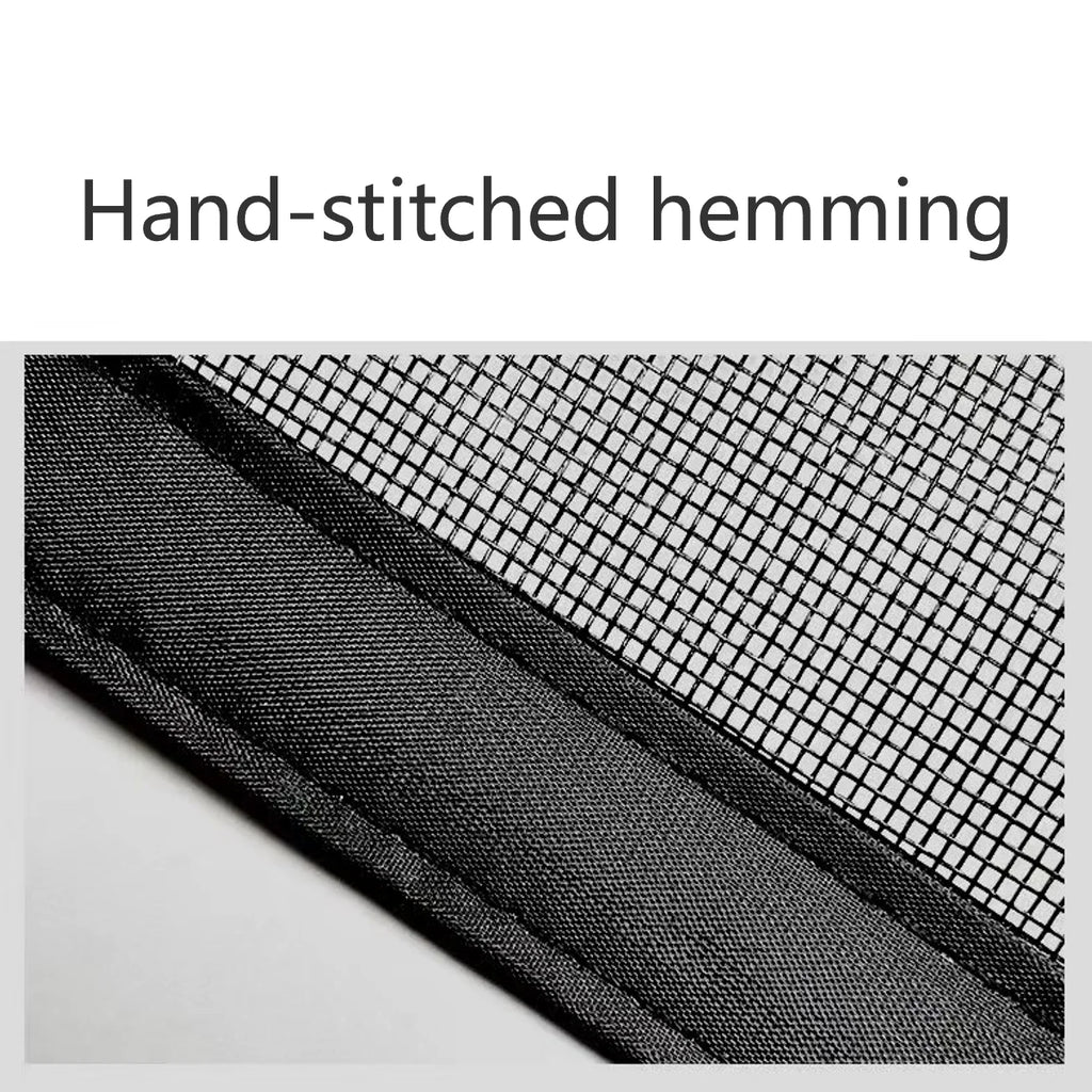 Summer Magnetic Screen Door Fiberglass Mesh Black Magnetic Soft Screen Door Curtain Mosquito-proof Breathable Screen Door