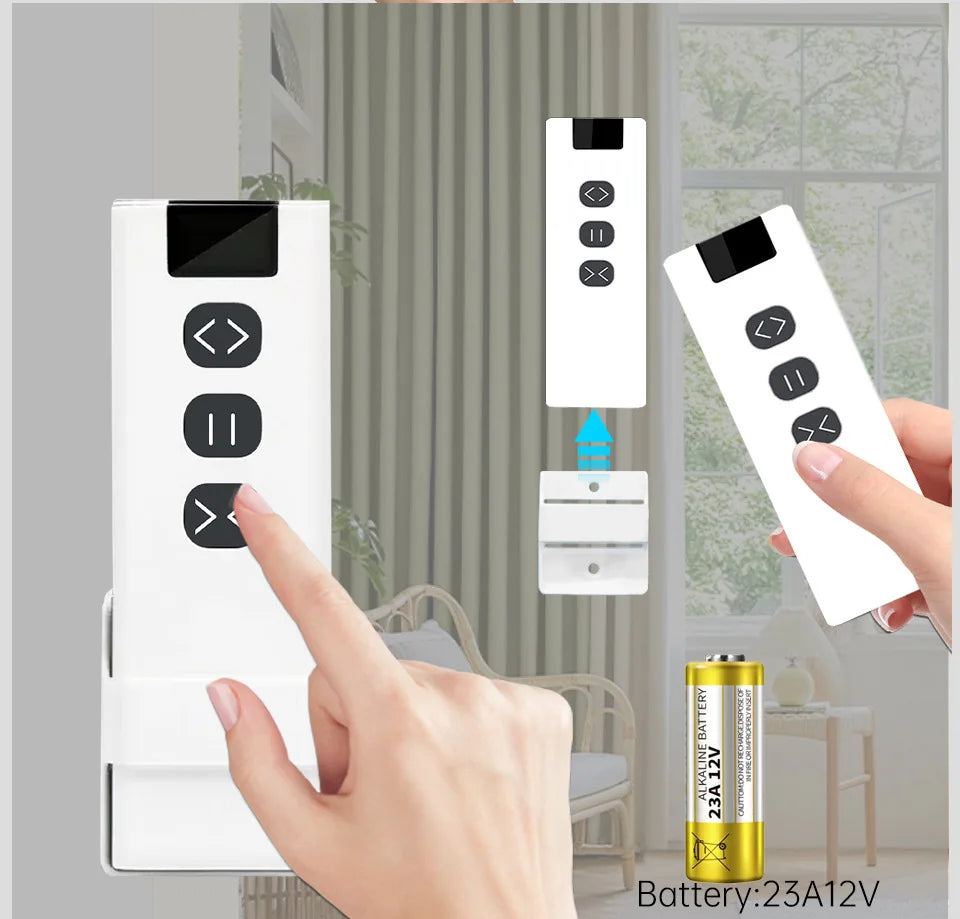 Tuya Smart WiFi Curtain Switch Blind Rolling Shutter RF433MHz Remote Control For Smart Life App Support Google Home Alexa