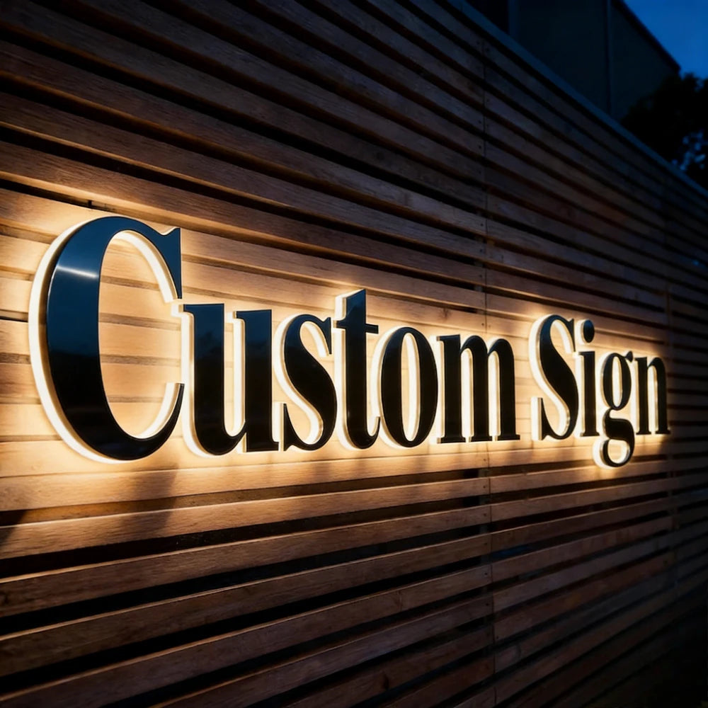 3D Custom Luxury LED Luminous Acrylic Metal Wall Letters - Business Logo Signboard for Cafe Wall Decor & Commercial Advertising