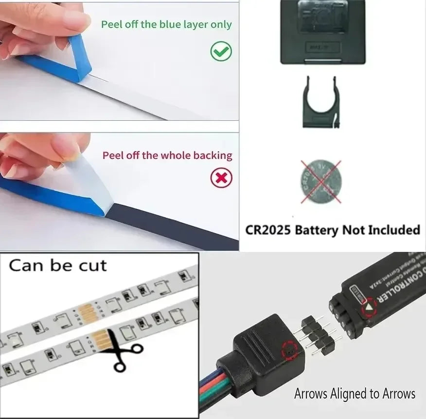 Rgb Usb Led Strips Light 5Volt 1-30M Festoon Led Light Bluetooth Remote Control Led Light Bedroom Room Ice Ribbon String Tape