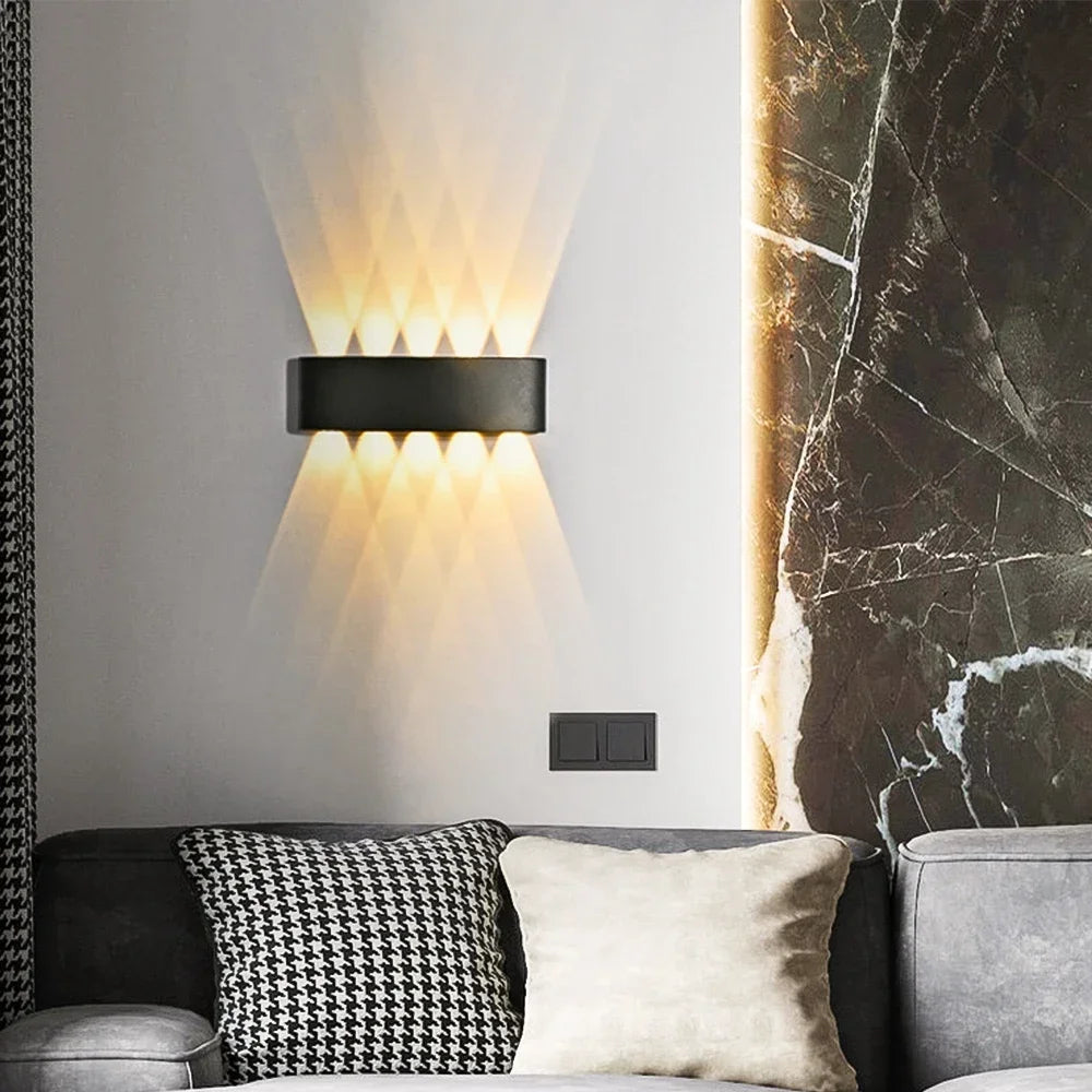 DAMIASMIL Modern IP65 Waterproof Wall Lamp Outdoor LED Wall Lights for Garden Sconce Living Room Background Spotlight Decor
