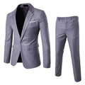 2026 2 Pieces Men Business Blazer Suit Pants Set Men's Casual Boutique Business Dress Wedding Groom Suit Coat Blazers Trousers