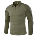 Outdoor Tactical Hiking T-Shirt, Men's Combat Army CP Camouflage Long Sleeve Hunting Climbing Shirt, Cotton Sportswear