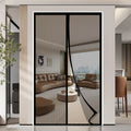 Summer Magnetic Screen Door Fiberglass Mesh Black Magnetic Soft Screen Door Curtain Mosquito-proof Breathable Screen Door