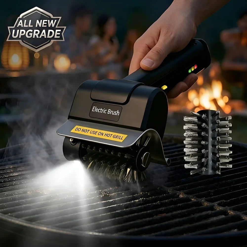 LED Light Electric Grill Brush