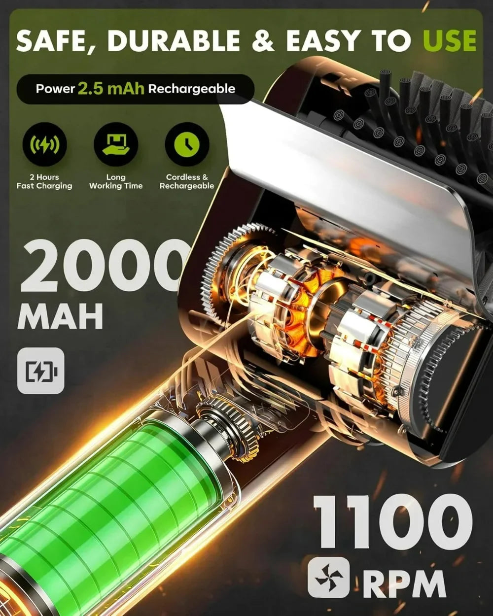 LED Light Electric Grill Brush