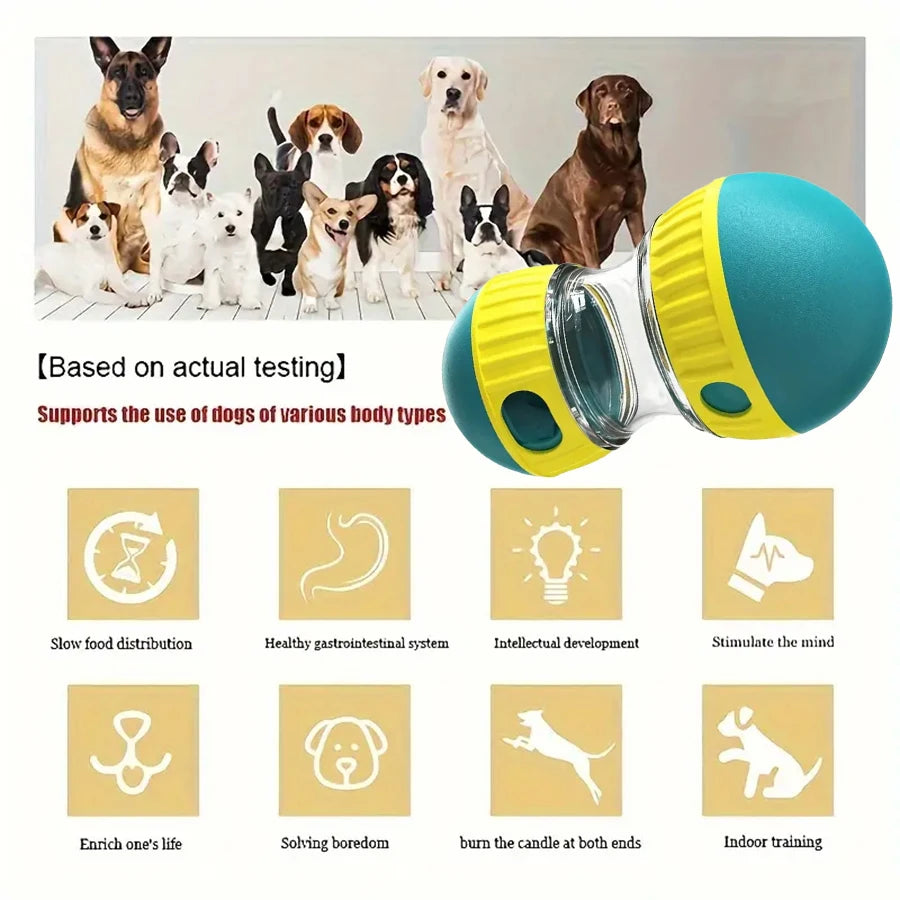 Interactive dog snack dispenser toy, suitable for all types of slow feeders, plastic pet toys, bringing fun and healthy eating