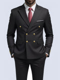 Men's Fashionable Gentleman Double-breasted Solid-color Banquet Host Casual Wedding Suit wedding suits for men mens suits