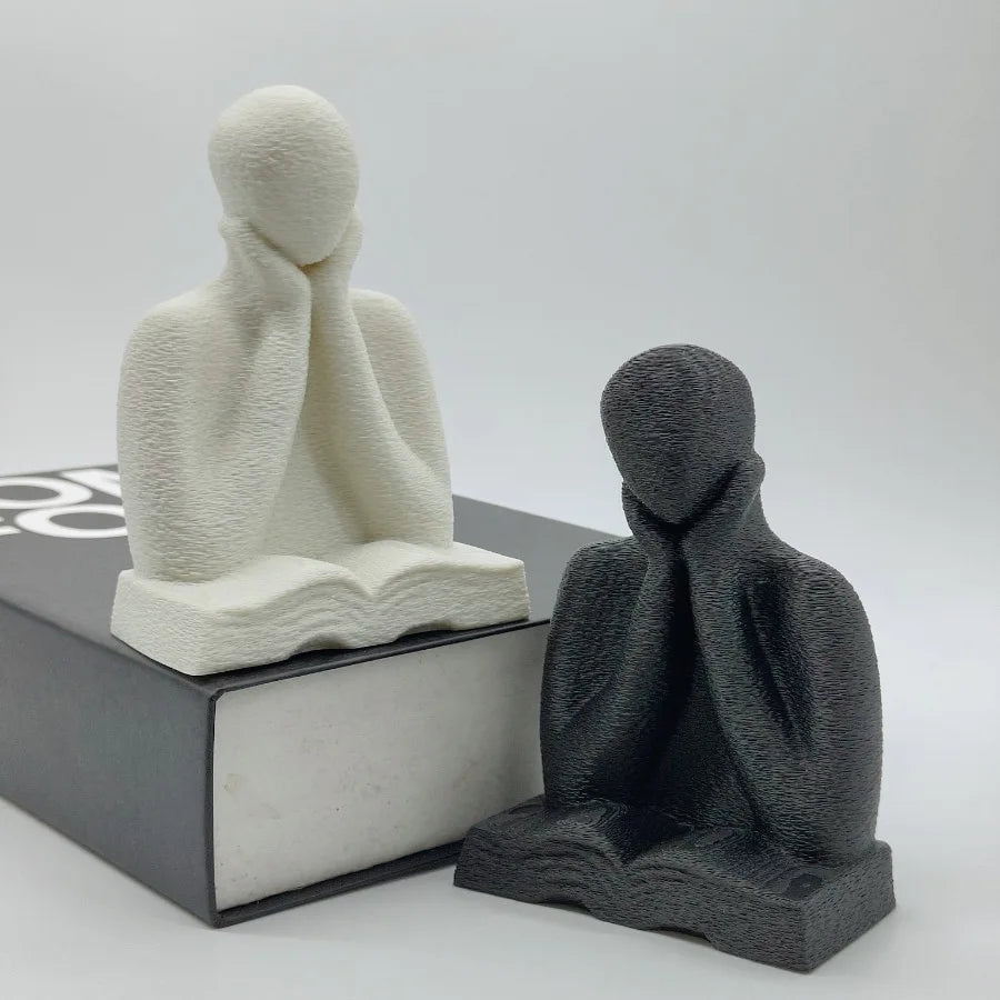 An Abstract Figure Ornament, A 3D-printed Thinking Figure Statue, A Desktop Decoration for Readers, and A Graduation Season Gift