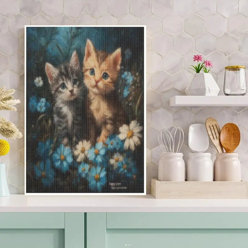 SDOYUNO Diamond Mosaic Cat Diamond Painting Full Square Round Drill Embroidery Animal Bedroom Decoration Unique Gift